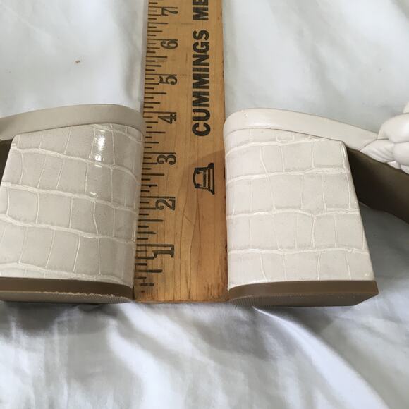 dolce vita TESSA sz 9 women's woven strap cream heal slide sandal gently worn - Picture 6 of 10